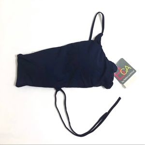 NWT Becca blue bikini top size M